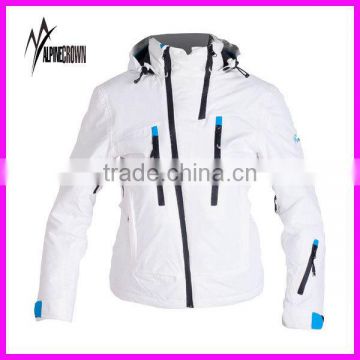 2017 Newest Outdoor Winter women white ski jackets/ladies white ski jacket/ski parkas for women