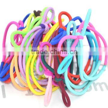 The Candy Color Bow Knoted Elastic Splice Hair Tie