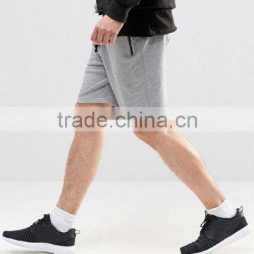 Men's Slim Fit Jersey Shorts With Zips In Grey Marl photo-3