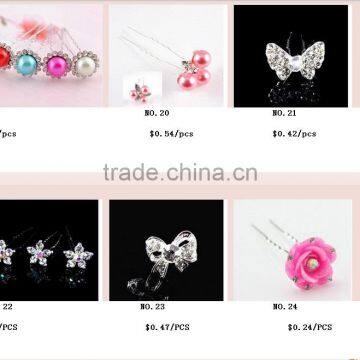 Czech Crystal Bridal Wedding Prom Hair Pins Clips photo-2