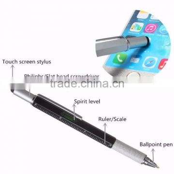 6-in-1 Multi-Functional Ball pen ,can customize the logo