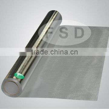 Aluminum coated fiberglass coated fabric for roof insulation