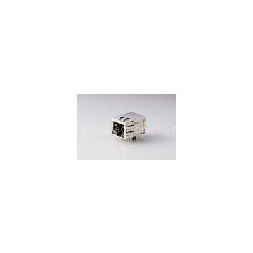 Shielded Magnetic RJ45 Jack Insert Plating 10P 1x1 Port With Led And Spring