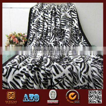 coral fleece zebra print heated blanket