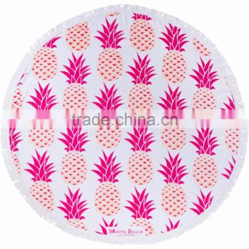 cotton round beach towel with tassel sabt