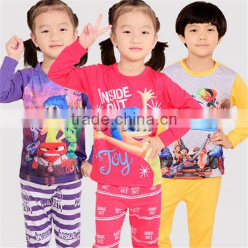 Hot Movie Inside Out Kids Sleepwear pajamas for Children christmas pajamas wholesale price