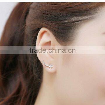 Crystal Arrow Ear Cuff Pins Sweep Up Climbers Earrings