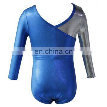 NT16087 Long Sleeve Solid Patchwork Gymnastic Leotard for Girl and Women photo-2