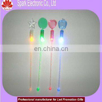 coffee promotional items plastic led flashing stirrer