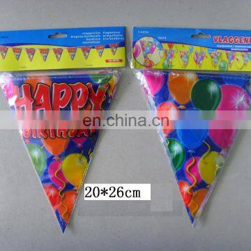 Eco-friendly promotion printed PE/paper Customized pennant String Flag/Bunting Flag from Wenzhou Fly