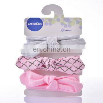 Set Of 3 Knotted Headband Soft Cotton Bows Headband Elastic Baby Turban Toddler Topknot