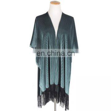 TOROS winter women plain supreme long velvet fringe kimono jacket