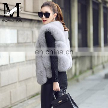 2014 Europe and America New Design Fox Fur Vest Fashion Women Fox Fur Vest