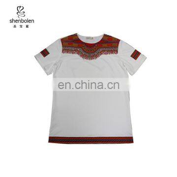 LZ221 Wholesale African Clothing Short Sleeve African Dashiki Print Men T-shirt