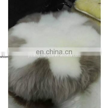 Wholesale round sheep fur sofa cushion with star design home decorative cushion