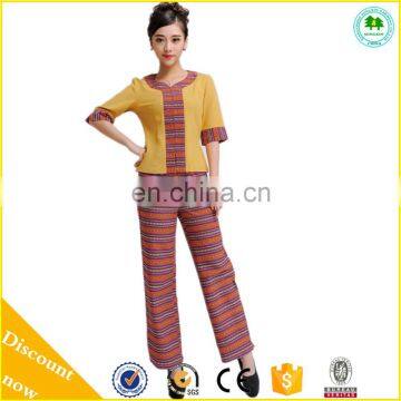 Fashion design work uniform salon wear spa clothing wholesale