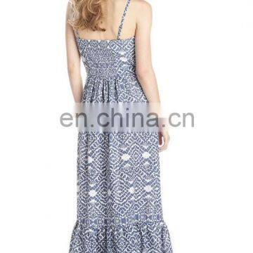2016 BAIYIMO High Quality Wholesale Women's Floral Print Long Maxi Beach Dress photo-3