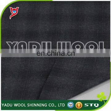 Dark grey wool polyester fabric wholesale / tartan fabric / clothes fabric