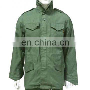 Customized olive green camo tactical M65 field jacket for army for men