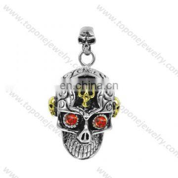 2017 Western halloween jewelry tainless steel skull necklace pendant