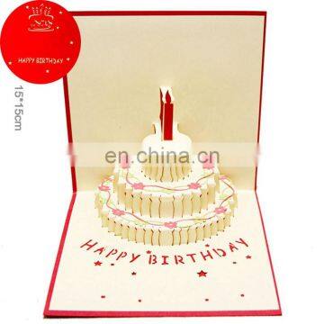 Happy Birthday Cake 3D Pop Up Greeting Card