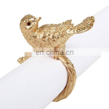 Gold Bird Napkin Rings