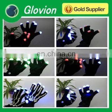 Party favor luminescence led glove black led glove glow in the dark
