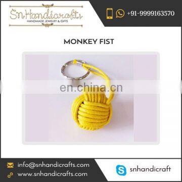 Long Lasting Shine Extremely Stylish Monkey Fist Nautical Rope Keychain Available for Sale