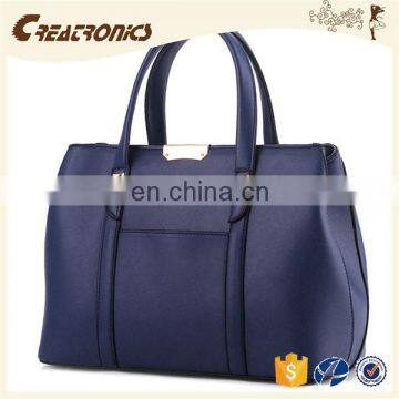 CR Over 11 years experience pu leather material large-capacity portable long handle dark-blue colors new stylish bags cosmetic