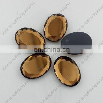 High Quality Large Flat Back Glass Crystal Stone,rhinestones With Holes