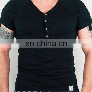 high quality button v neck t shirts - branded t shirts with your customized printing