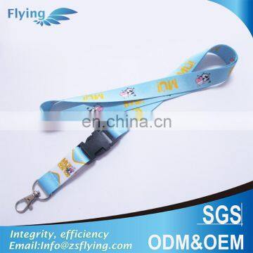 Kawaii Cartoon Custom Design Lanyard With Metal Buckle for Events