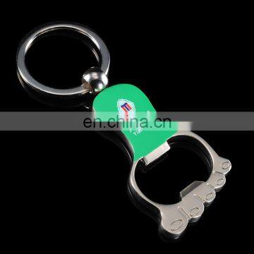 Cheap custom design foot shaped bottle opener keyring