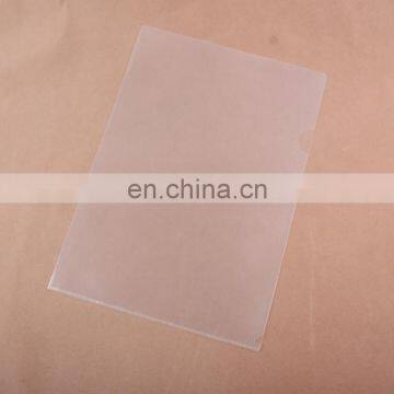 Promotional wholesale document holder custom a4 size L shape clear pp plastic file folder