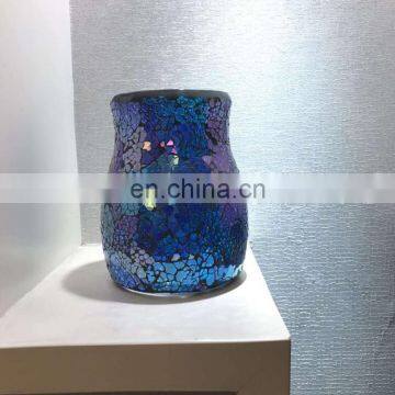 crack mirrored decorative table top mosaic glass flower vases