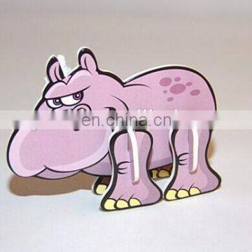 2014 hot sell Animal 3D paper puzzle foam puzzle Hippo shape 3D puzzle