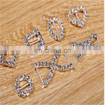 Grade A Rhinestone Heart Buckles Wedding Ribbon Slider 25mm Bar photo-5