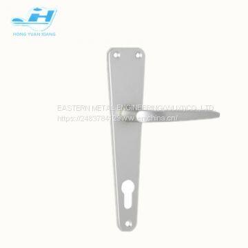Normal Style Square Plate Aluminum Door Handle With Cylinder Hole Mortise Door Lever Handle Hot Sales Door Lock Handle photo-2
