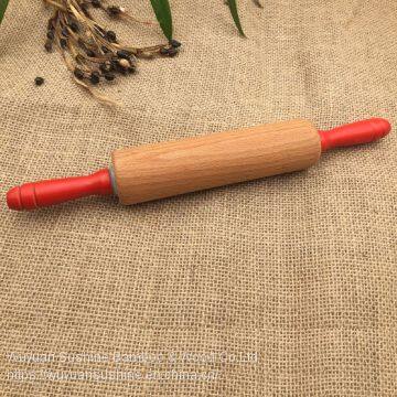 Wooden Rolling Pin,Handles With Paint,Made of Beech Wood photo-3