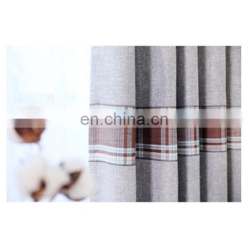 Korean  linen look blackout curtain with grommet for living room