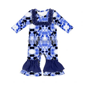 Infant Girl Ruffle Tie Dye Romper One Piece Jumpsuit Baby Bodysuit