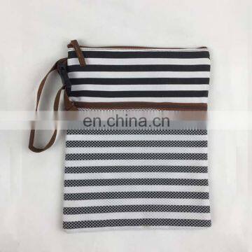 Baby Stroller Hanging Nappy Organizer Dry Wet Bag Canvas Waterproof no Leaking Nappy Storage Zipper Pouch