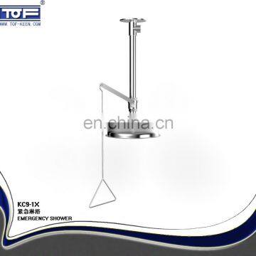 Ceiling Mounted Safety Emergency Shower With Installation Base