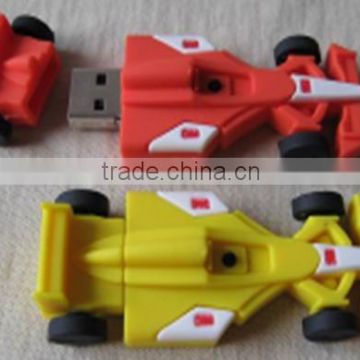 Racing car shape usb flash drives bulk cheap with custom logo print