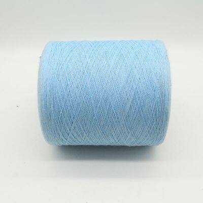 Manufacturers Supply Ne21 Hammock Yarn Light Blue Recycled Cotton Spinning Yarn photo-2