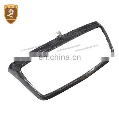 Auto Parts MSY Style Glossy Carbon Fiber Front Bumper Grill Mesh Frame Cover For Bentley Bentayga