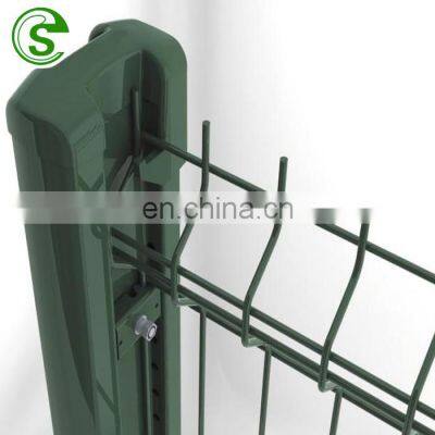 Cost efficient 6 gauge galvanized steel powder coated welded wire profile mesh fence