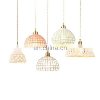 Nordic Ceramic Hanging Lamp White Modern Chandelier Pendant Light Fixtures