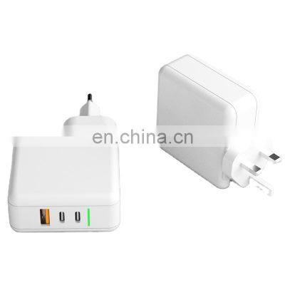 2021 New Trend GaN 65W PD Wall Charger 3 Ports Tablet Laptop Quick Charging Adapter Charger For iPhone Samsung Mobile Phone