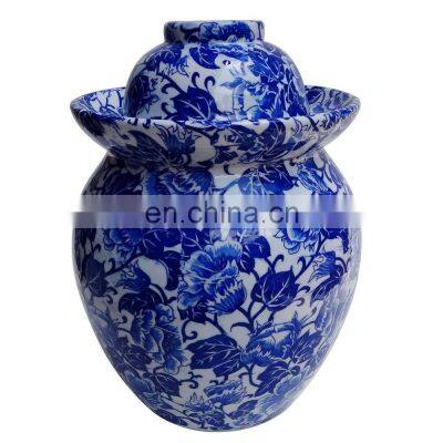 Jingdezhen Lead-Free Painted Ceramic Jars For Pickled Vegetable With Three Different Sizes